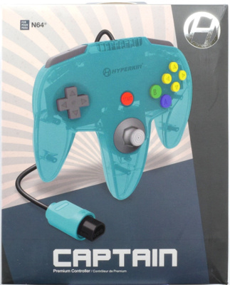 Captain Premium Controller For N64 (Turquoise)