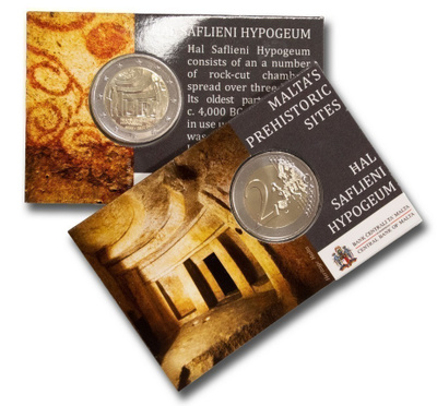 ** MALTA 2€ 2022 Hypogeum coin card **
