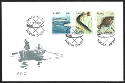 FDC Åland 1990 Kaloja  LaPe ÅL 038-040