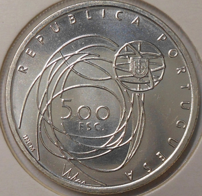 Portugal. 500 escudos 2001. Hopea 0.500 13,96g UNC.