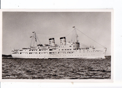 VANHA Postikortti Laiva Bore III 1950-l