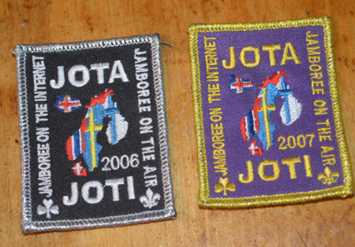 JOTA / JOTI kangasmerkkejä 2kpl