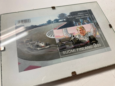 Mika Häkkinen postimerkkiblokki uusi