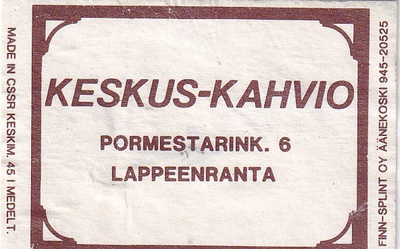 Lappeenranta, Keskus - Kahvio   8/7