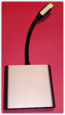 USB-C - HDMIx2 & USB 3.0 & PD -adapteri #29311