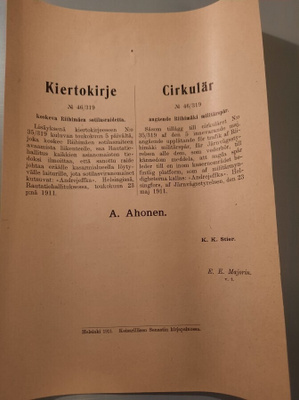 VR Riihimäki sotilasreiteen avaaminen liikenteelle  1911
