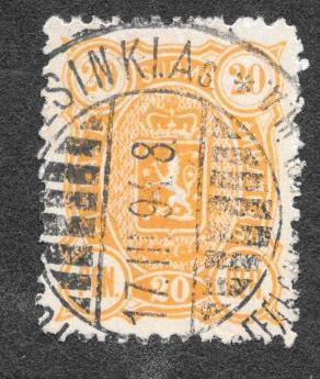 Kolmilukuiset 20p 1889 (LAPE 30A) O Roso