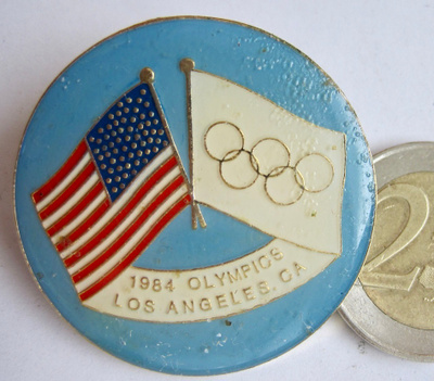 VANHA Merkki USA Olympia 1984 Los Angeles ISO KOMEA Messinki