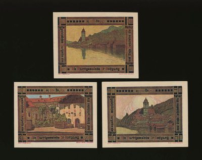 Itävalta Notgeld 10, 20, 50 Heller, St. Wolfgang