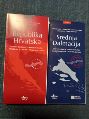 KROATIA & Keski-Dalmatia KARTTA uusi