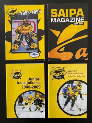 Saipa kausikirjoja / vuosikirjoja vuosilta 1998-2013