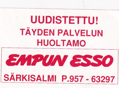 särkisalmi, Empun  ESSO    1/9