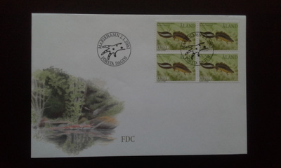 FDC Åland nelilö Matelija 0,70€ 2.1.2002 LaPe 200