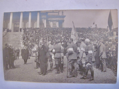 VANHA Valokuva Mannerheim ym Helsinki 1918 Vapaussota