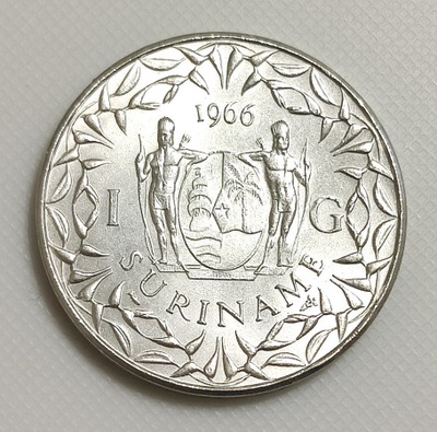 Suriname 1 Gulden 1966, Hopeakolikko