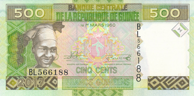 Guinea 500 Francs P36 #243