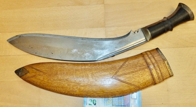 VANHA Veisti Gurkha Kukri Nepalilainen Vähän Parempi KOMEA