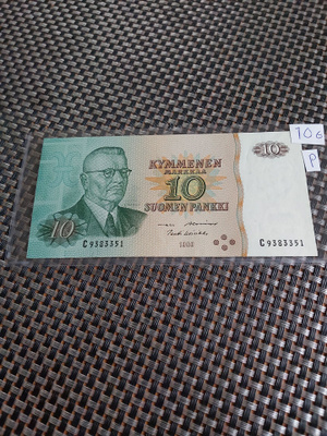 Pakka sileä 10mk seteli 1980