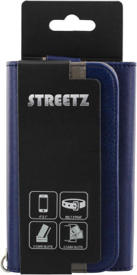 Streetz Lompakkokuori 4-5.1" Älypuhelimelle, sininen *UUSI*