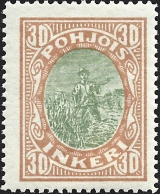 1920 Pohjois-Inkeri 30 p ** LaPe P-I 9 postituore