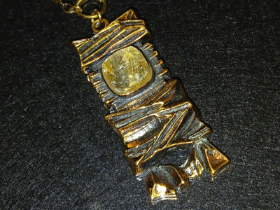 Upea kivi Vintage P.Sarpaneva Kelo-kaulakoru, pronssi
