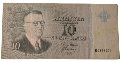 10 Markkaa 1963 ilman Litt B0573771