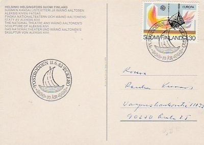 ERIKOISLEIMA , Postisoutu, Eckerö 11.6.1983