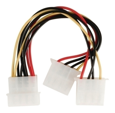 Valueline Y-kaapeli 4-pin Molex uros - 2x4-pin Molex naaras