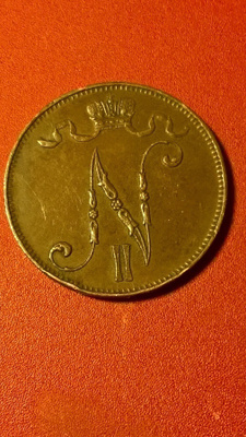 * 5 penni Cu Nikolai  II  1913 *katso kuvat