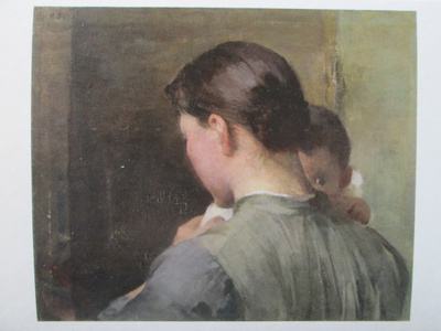 KULKEMATON HELENA SCHJERFBECK NAINEN JA LAPSI 1887
