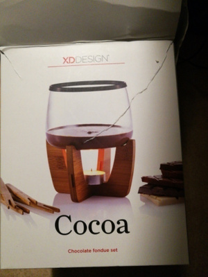 XDdesign-;Cocoa Suklaa fonfue fondi pakkaus, tikut,jalusta,