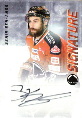 2015-16 Cardset SEMIR BEN-AMOR Ässät Signature nimmari