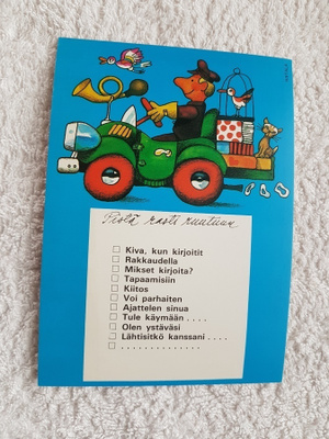 PISTÄ RASTI RUUTUUN Posti- ja telelaitos kortti*