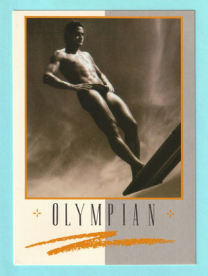 Postikortti: uimahyppääjä Greg Louganis