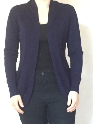 MS Fashion tummansininen avoin neuletakki