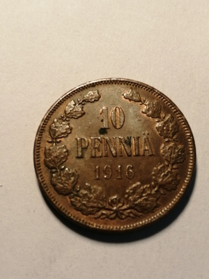 10 penniä 1916 Copper/Kupari *