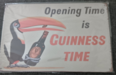 Peltikyltti Guinness uusi retro