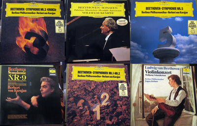 LP-levyjä paketti Beethoven levytyksiä