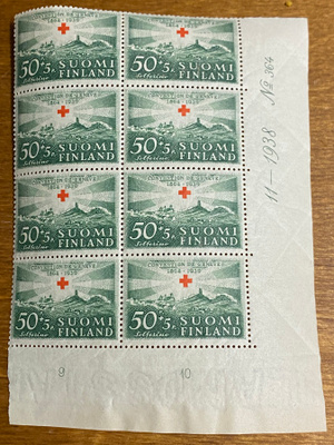 PR 1939 50PEN+5PEN 8-RYHMÄ NUMERO MARGINAALILLA**