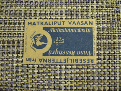 Matkaliput Vaasan matkatoimistosta.
