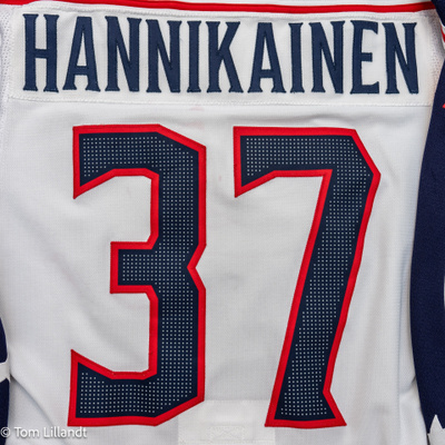 Markus Hännikäinen Columbus Blue Jackets Game Worn-pelipaita