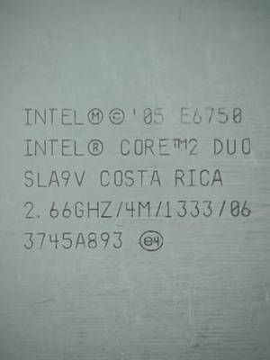 Intel Core 2 Duo E6750