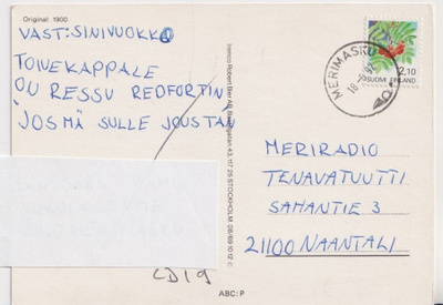 Naantali: Merimasku - leima 18. 5.1992