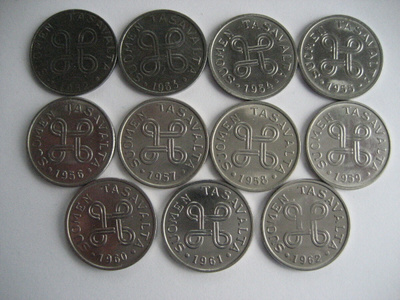 1 MARKKA 1952 - 1962 11 KPL SARJA