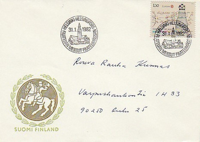 ERIKOISLEIMA , Filatelian Messut, Helsinki 31.1.1982