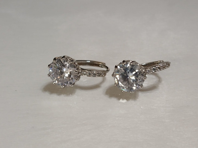 Hopea Swarovski Aretes OrO Cristal korvakorut