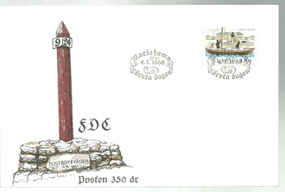 ÅLAND EPK FDC 1/1988: Posti 350v. vene