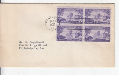USA FDC 1941  nelilöllä