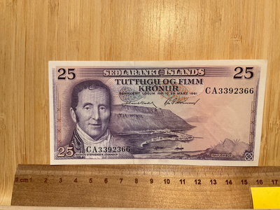 Islanti 25 Kronur 29.Marz.1961