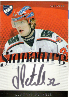 2011-12 Cardset LENNART PETRELL HIFK Signature nimmarI
